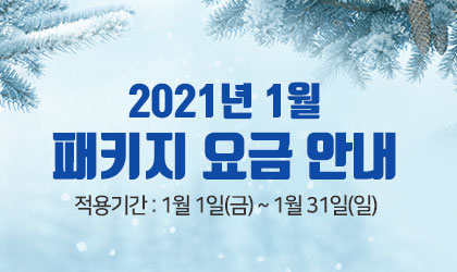 2021년 1월 패키지요금 안내